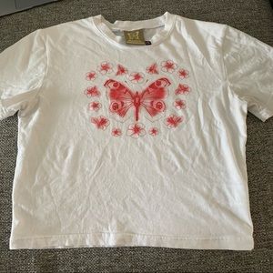 Dolls Kill Badee Butterfly Crop Top